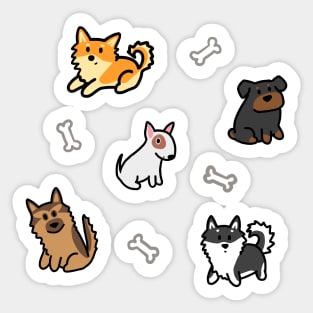 Pups and bones pattern Sticker